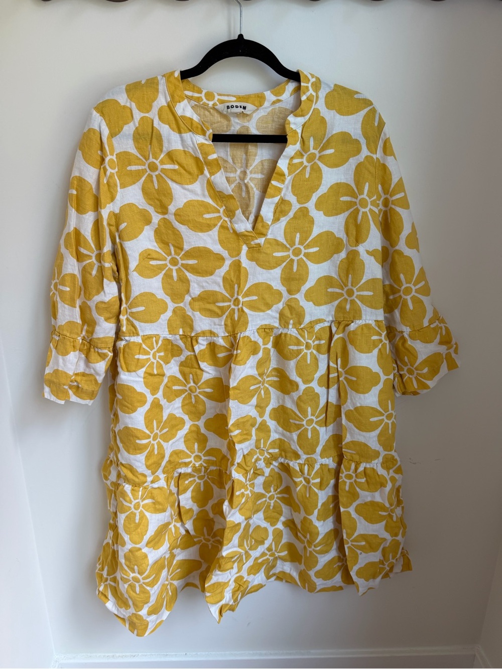 Boden Sophia Linen Short Dress Size 14L